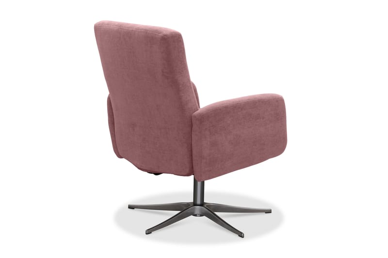 Leja Snurrereclinerlenestol - Rosa/Krom - Recliner & kinostol