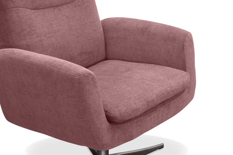 Leja Snurrereclinerlenestol - Rosa/Krom - Recliner & kinostol