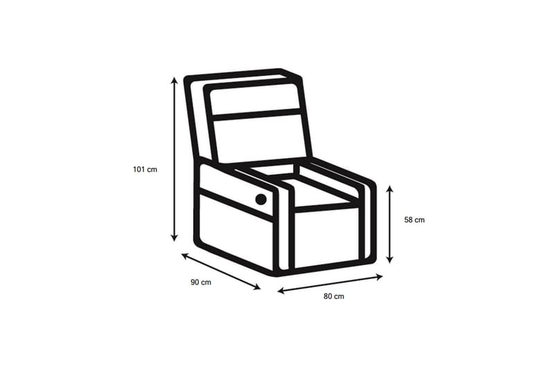 Sabia Recliner Lenestol Lysegrå - Møbler - Stoler & lenestoler - Lenestoler - Recliner & kinostol