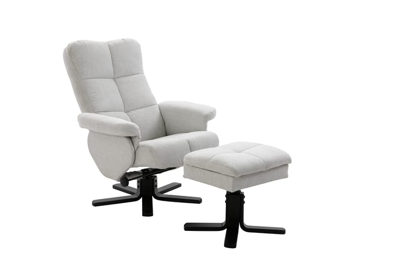 Sven Recliner med Ottoman - Grå - Møbler - Stoler & lenestoler - Lenestoler - Recliner & kinostol