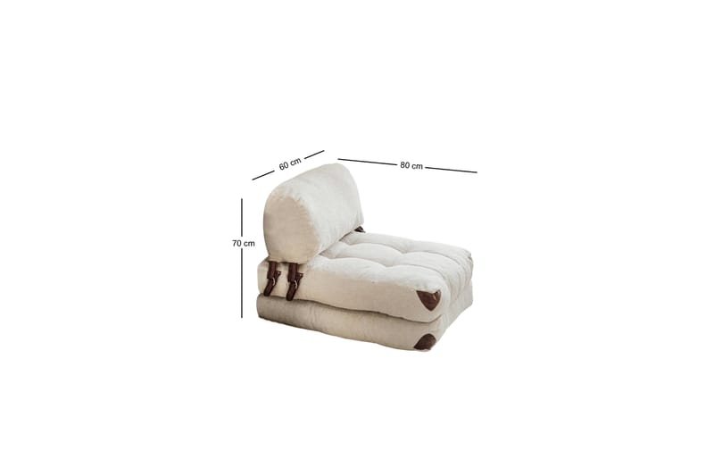 Fold Teddy Sovesofa Cream - Cream - Møbler - Stoler & lenestoler - Lenestoler - Sovestol