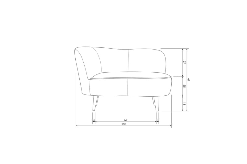 Serra Loungestol - Khaki - Møbler - Stoler & lenestoler - Lenestoler