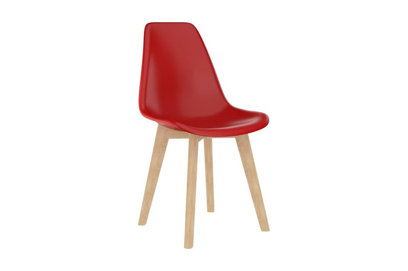 Spisestoler 2 stk rød plast - Rød - Spisestuestoler & kjøkkenstoler - Karmstoler