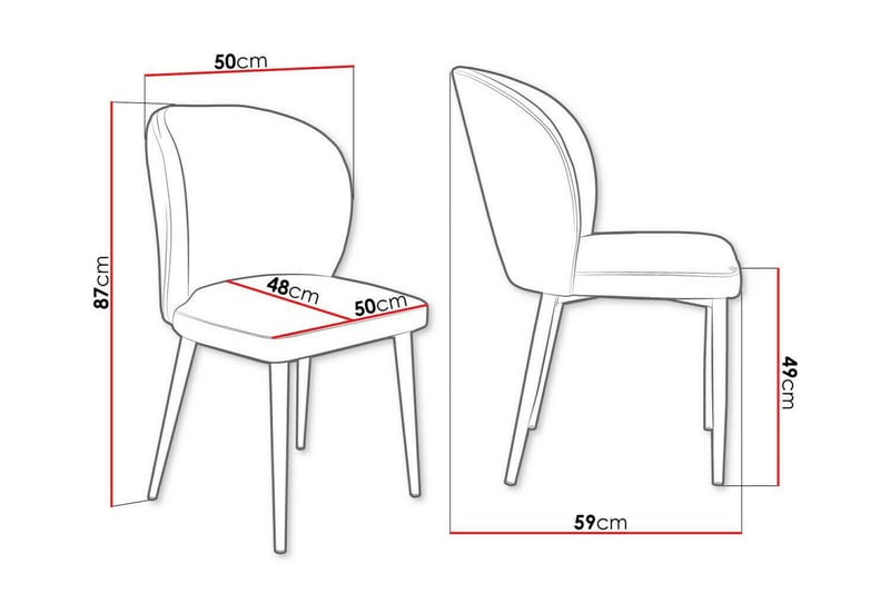 Glenarm Spisestol - Beige/Svart - Møbler - Stoler & lenestoler - Spisestuestoler & kjøkkenstoler