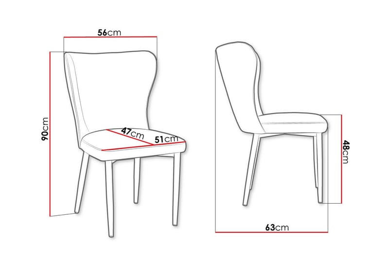 Glenarm Spisestol - Beige/Svart - Møbler - Stoler & lenestoler - Spisestuestoler & kjøkkenstoler