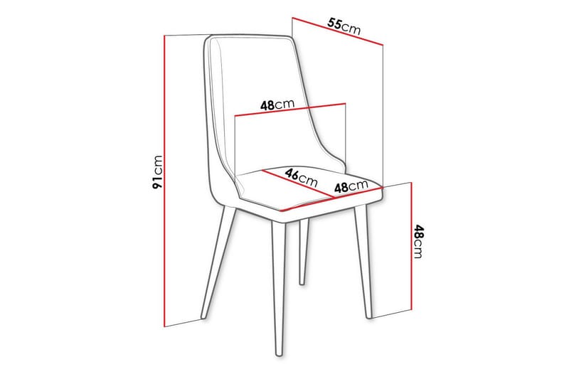 Glenarm Spisestol - Beige/Svart - Møbler - Stoler & lenestoler - Spisestuestoler & kjøkkenstoler