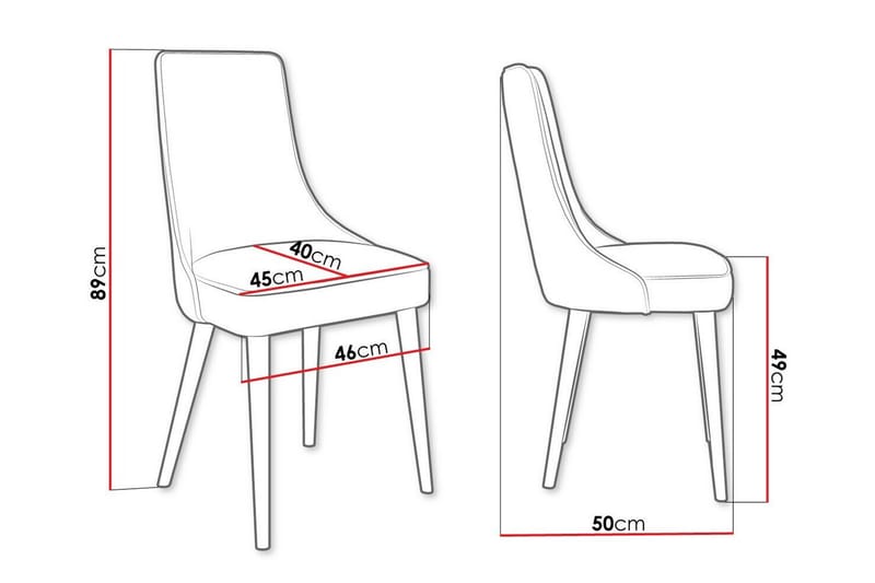 Glenarm Spisestol - Beige/Svart - Møbler - Stoler & lenestoler - Spisestuestoler & kjøkkenstoler