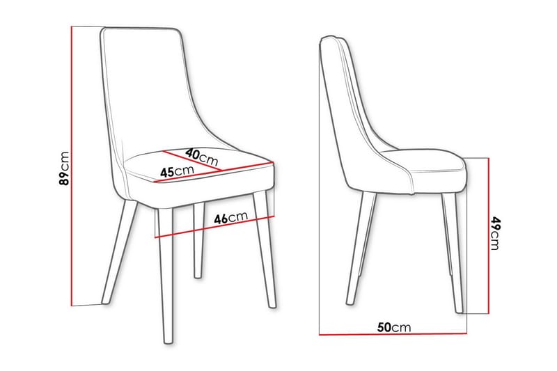 Glenarm Spisestol - Beige/Svart - Møbler - Stoler & lenestoler - Spisestuestoler & kjøkkenstoler