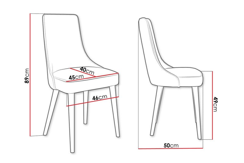 Glenarm Spisestol - Beige/Svart - Møbler - Stoler & lenestoler - Spisestuestoler & kjøkkenstoler