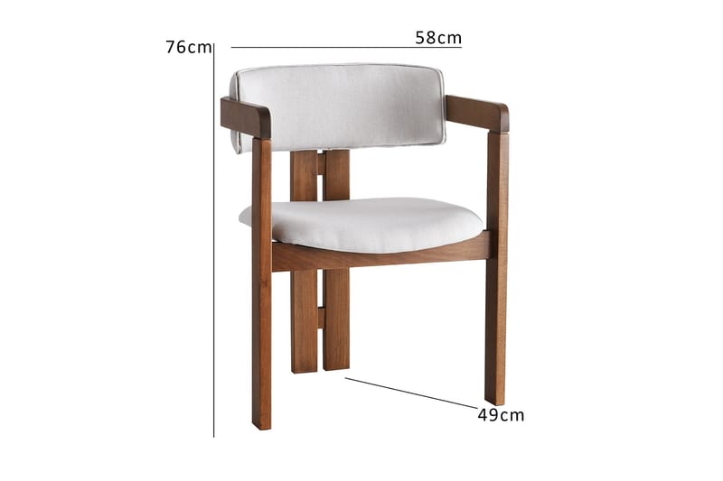 Mamuna Karmstol - Valnøtt - Møbler - Stoler & lenestoler - Spisestuestoler & kjøkkenstoler