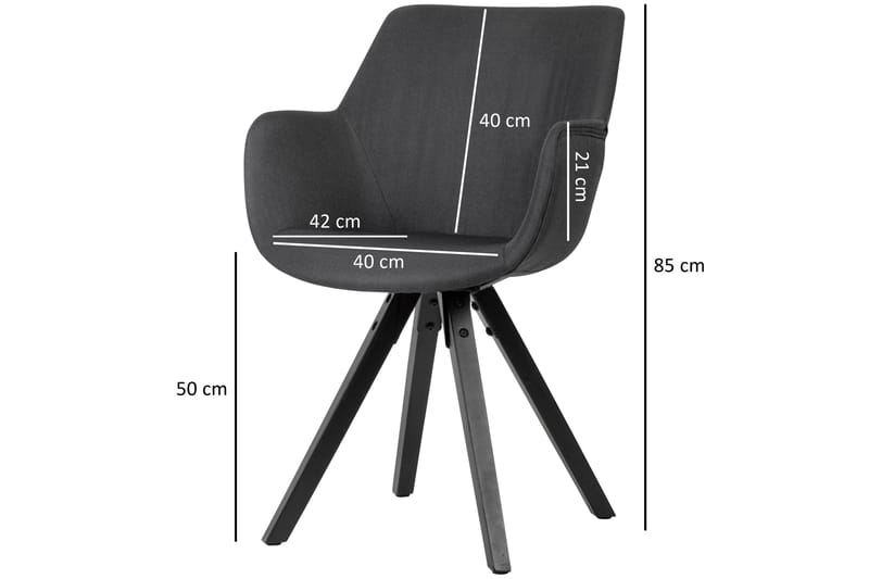 Willowdale Karmstol 2-pk - Svart - Spisestuestoler & kjøkkenstoler - Karmstoler
