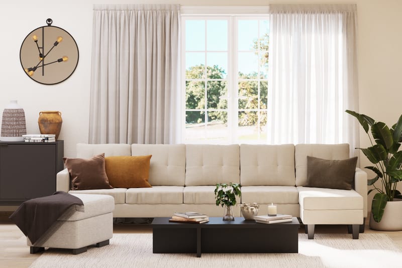 Vislanda 5-seters Sofa - Beige - Møbler - Sofaer