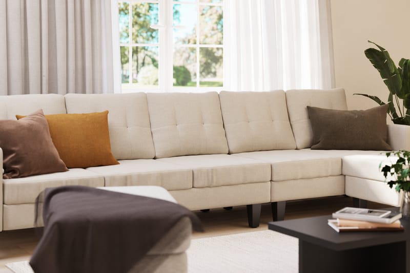 Vislanda 5-seters Sofa - Beige - Møbler - Sofaer