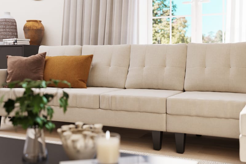 Vislanda 5-seters Sofa - Beige - Møbler - Sofaer