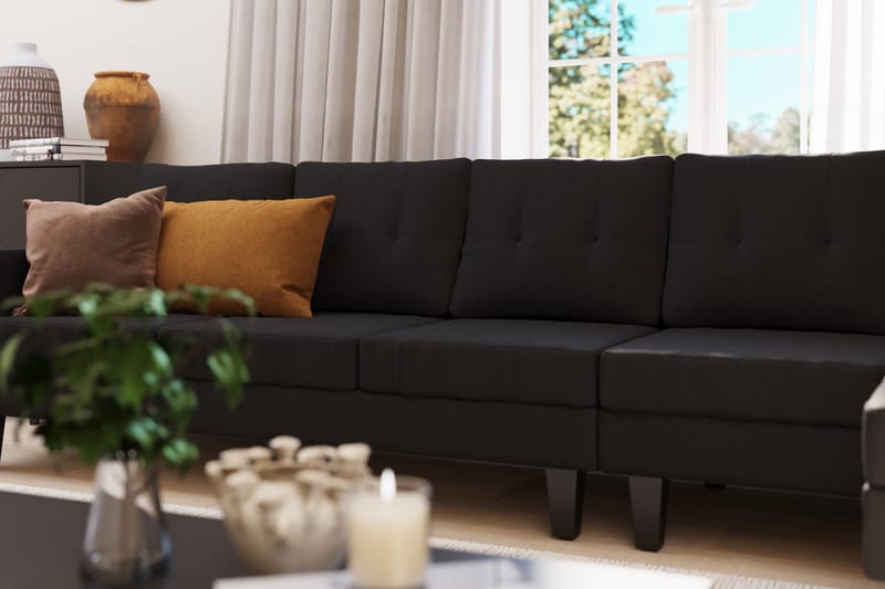 Vislanda 5-seters Sofa - Svart - Møbler - Sofaer