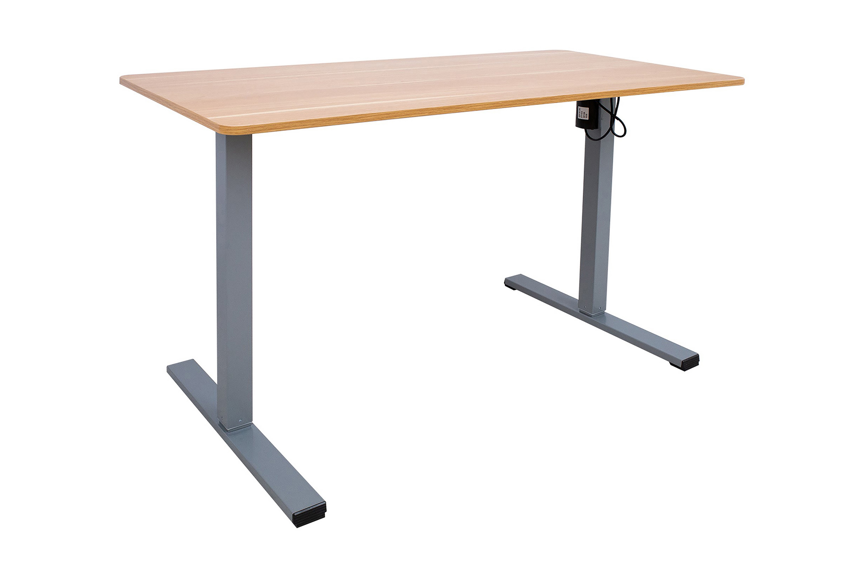 Ergo Optimal Skrivebord med motor 120x60 cm Tre/Grå -