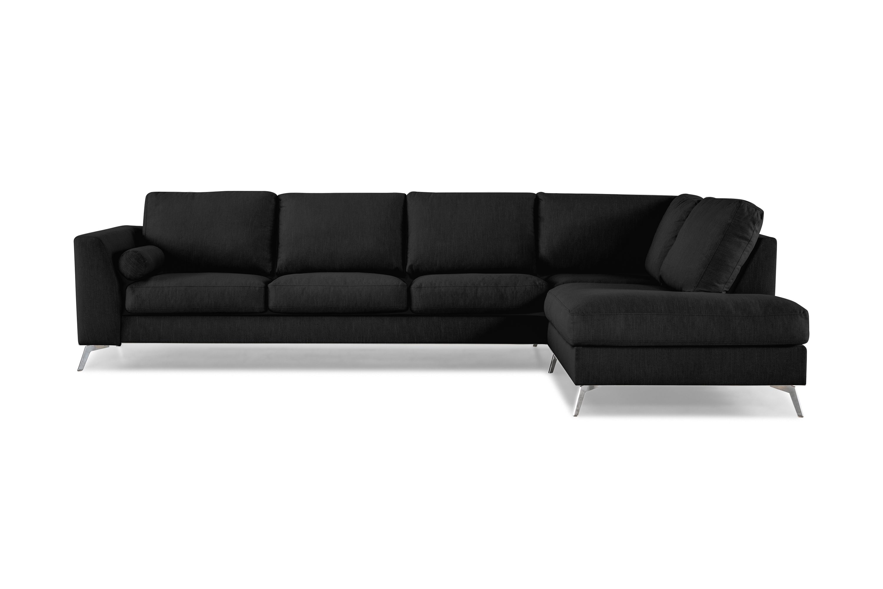 Ocean Lyx 4-seters Sofa med Sjeselong Høyre - Svart