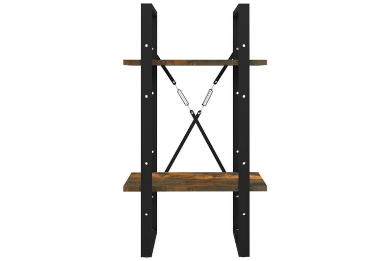 beBasic Bokhylle 2 etasjer røkt eik 40x30x70 cm konstruert tre - Brun - Oppbevaring - Hyller - Bokhylle