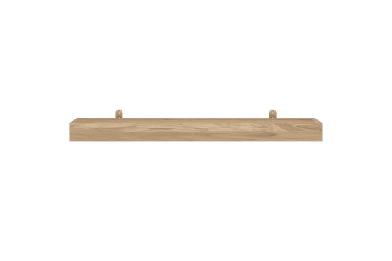 beBasic Vegghyller 2 stk 110x15x6 cm heltre teak - Brun - Oppbevaring - Hyller - Vegghylle