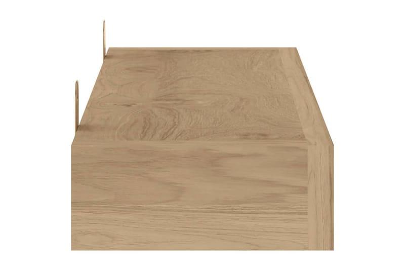 beBasic Vegghyller 2 stk 110x15x6 cm heltre teak - Brun - Oppbevaring - Hyller - Vegghylle