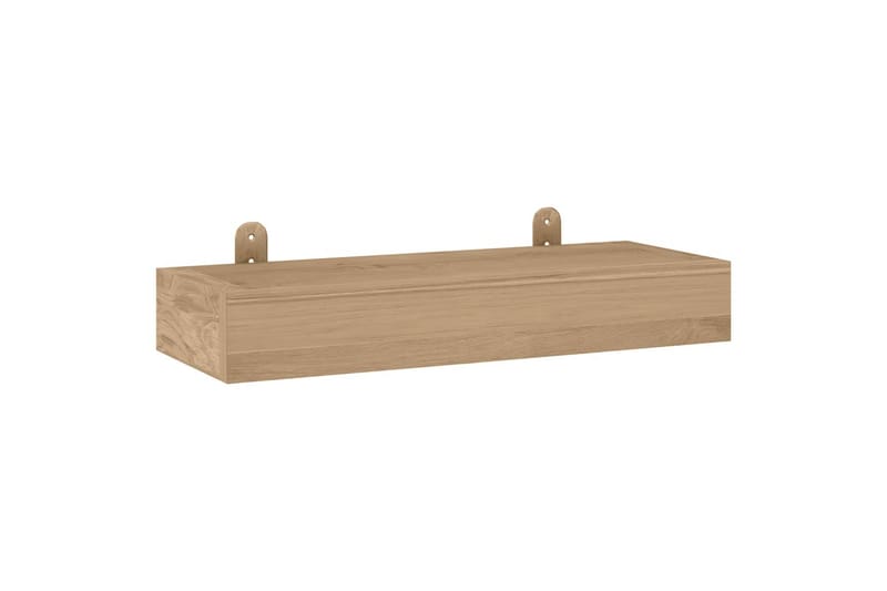 beBasic Vegghyller 2 stk 40x15x6 cm heltre teak - Brun - Oppbevaring - Hyller - Vegghylle