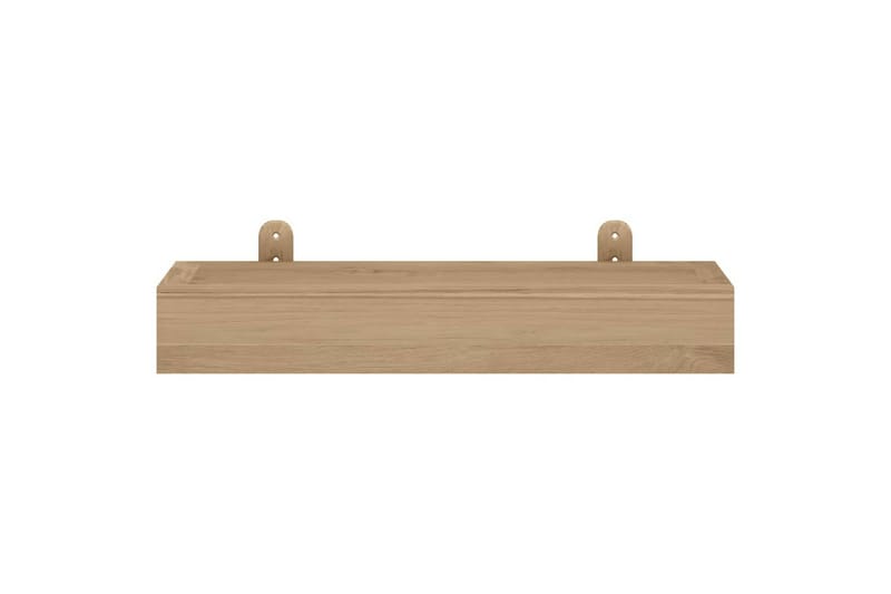 beBasic Vegghyller 2 stk 40x15x6 cm heltre teak - Brun - Oppbevaring - Hyller - Vegghylle