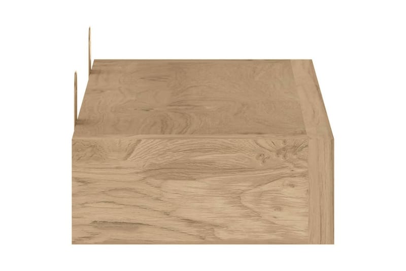 beBasic Vegghyller 2 stk 40x15x6 cm heltre teak - Brun - Oppbevaring - Hyller - Vegghylle