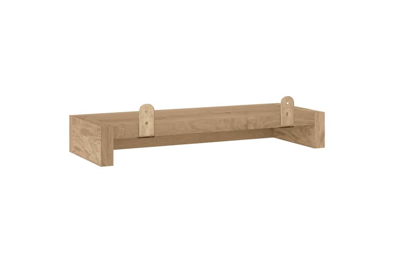 beBasic Vegghyller 2 stk 40x15x6 cm heltre teak - Brun - Oppbevaring - Hyller - Vegghylle