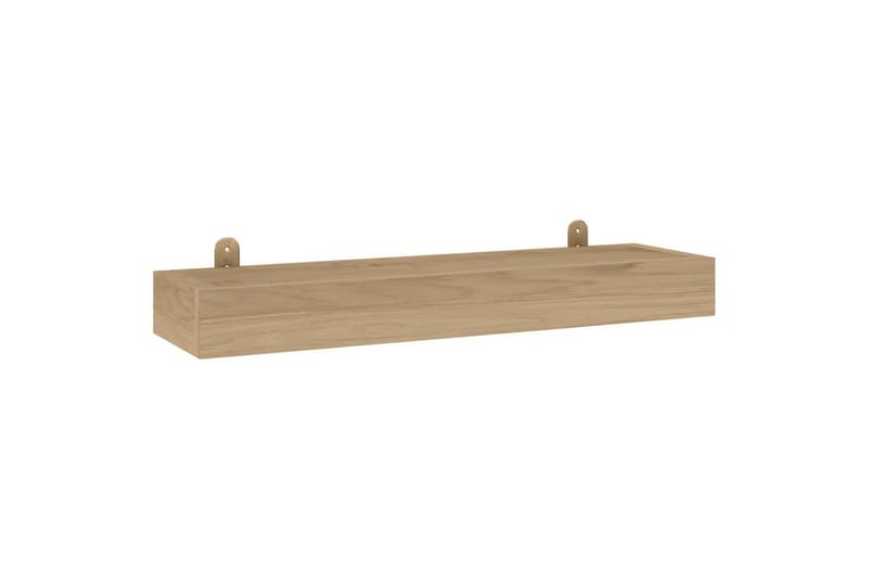 beBasic Vegghyller 2 stk 60x15x6 cm heltre teak - Brun - Oppbevaring - Hyller - Vegghylle