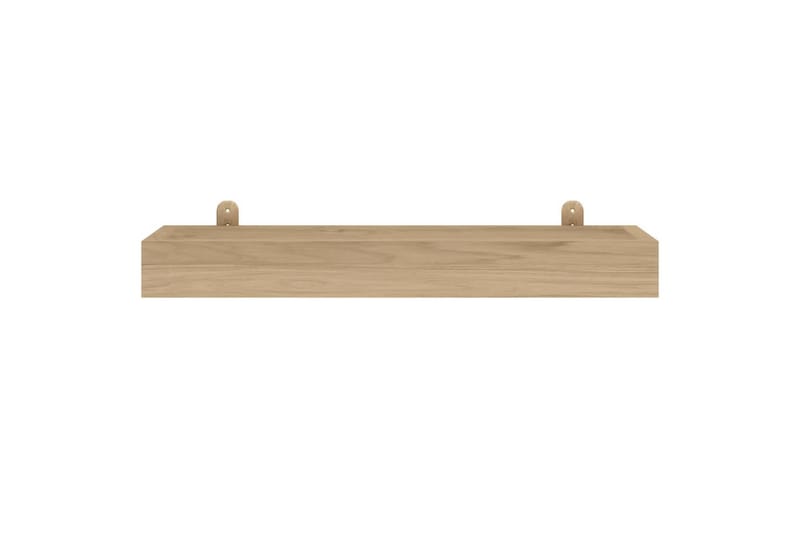 beBasic Vegghyller 2 stk 60x15x6 cm heltre teak - Brun - Oppbevaring - Hyller - Vegghylle