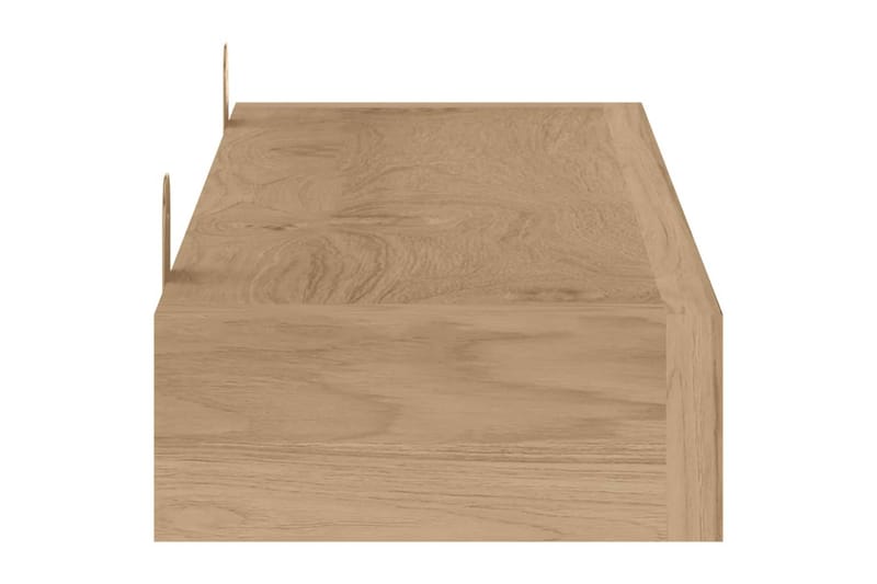 beBasic Vegghyller 2 stk 60x15x6 cm heltre teak - Brun - Oppbevaring - Hyller - Vegghylle