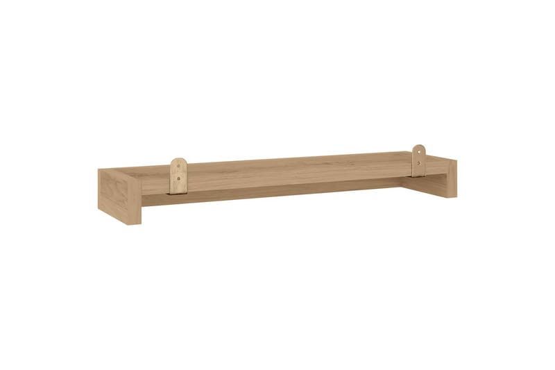 beBasic Vegghyller 2 stk 60x15x6 cm heltre teak - Brun - Oppbevaring - Hyller - Vegghylle