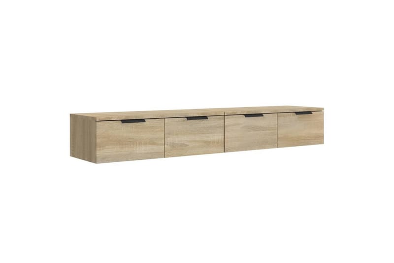 beBasic Veggskap 2 stk sonoma eik 68x30x20 cm konstruert tre - Brun - Oppbevaring - Hyller - Vegghylle