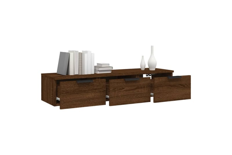 beBasic Veggskap brun eik 102x30x20 cm konstruert tre - Brun - Oppbevaring - Hyller - Vegghylle