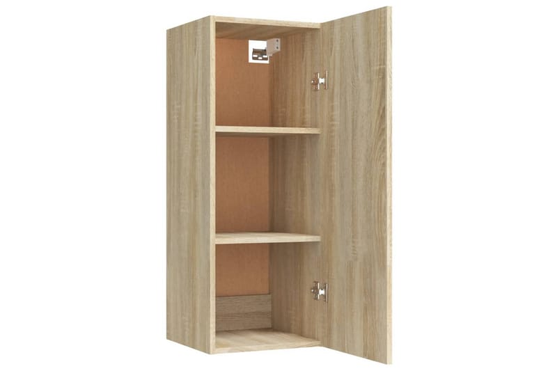 beBasic Veggskap sonoma eik 34,5x34x90 cm konstruert tre - Brun - Oppbevaring - Hyller - Vegghylle