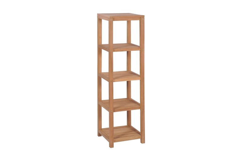 Baderomshylle 4 etasjer heltre teak 42x42x165 cm - Oppbevaring - Hyller - Bokhylle