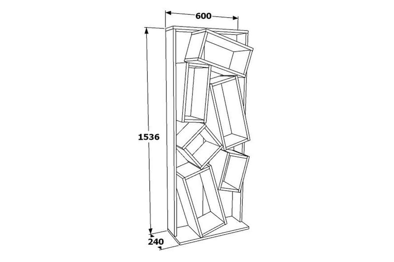 Bloemendal Bokhylle 63 cm - Hvit - Oppbevaring - Hyller - Bokhylle