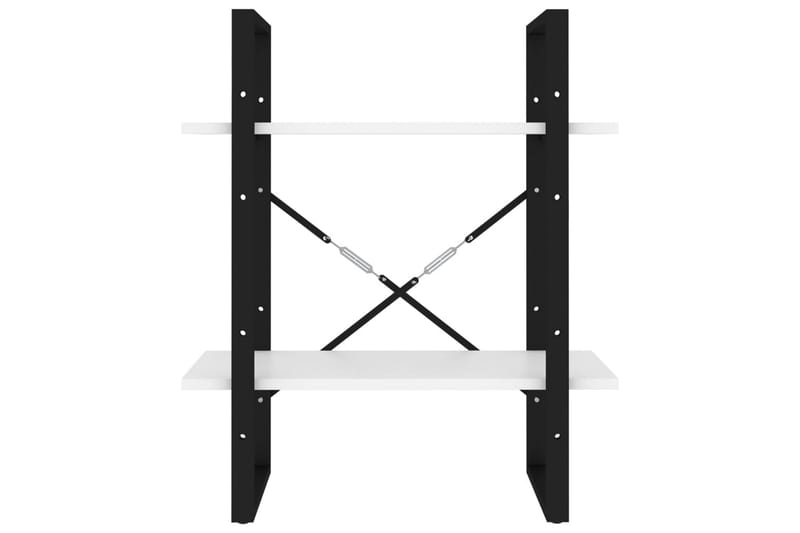 Bokhylle 2 nivåer hvit 60x30x70 cm sponplate - Hvit - Oppbevaring - Hyller - Bokhylle