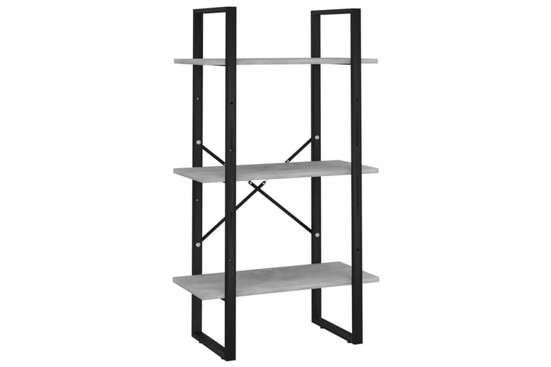 Bokhylle 5 nivåer betonggrå 60x30x175 cm sponplate - Grå - Oppbevaring - Hyller - Bokhylle