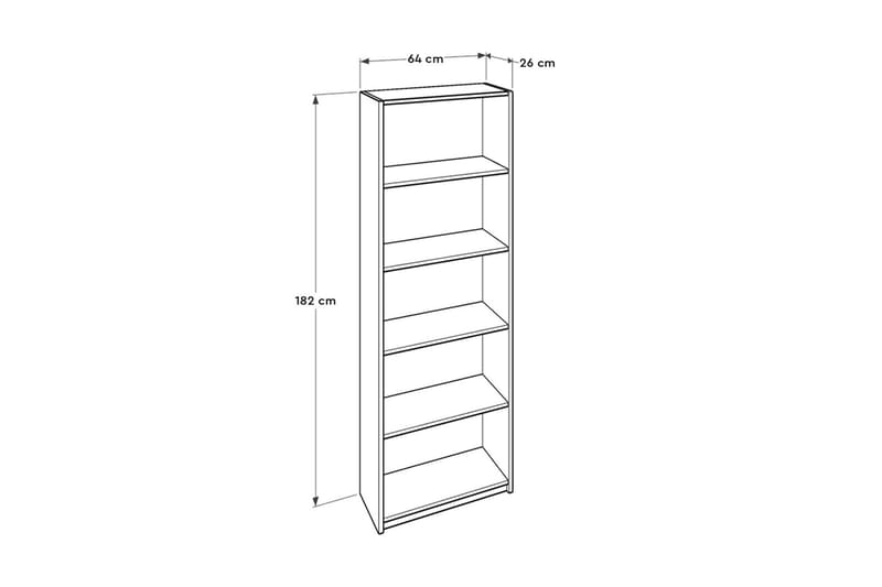 Bookshelf Eik-Sonoma - Oppbevaring - Hyller - Bokhylle