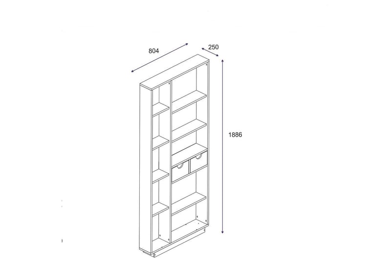 Bookshelf Eik - Oppbevaring - Hyller - Bokhylle