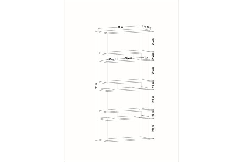 Burrells bokhylle 72x25 cm - Antrasitt - Oppbevaring - Hyller - Bokhylle