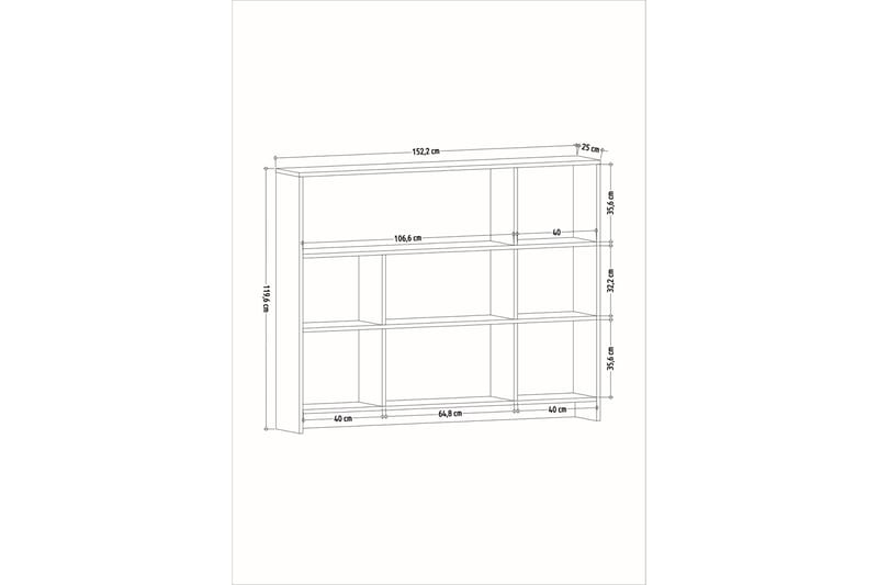 Giarre Bokhylle 152x25 cm - Antrasitt - Oppbevaring - Hyller - Bokhylle