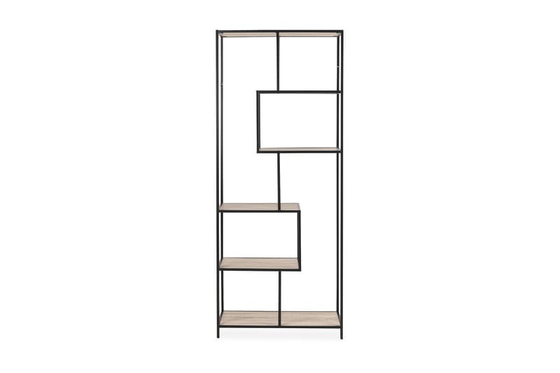 Hasslevik Bokhylle 77x185 cm Varierende Hyller - Svart/Grå - Oppbevaring - Hyller - Bokhylle