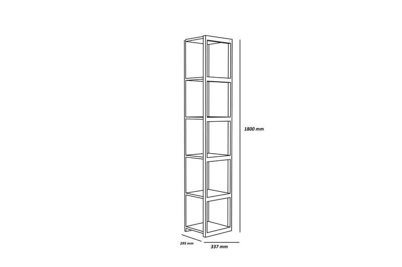 Hejde Bokhylle 34 cm - Hvit - Oppbevaring - Hyller - Bokhylle