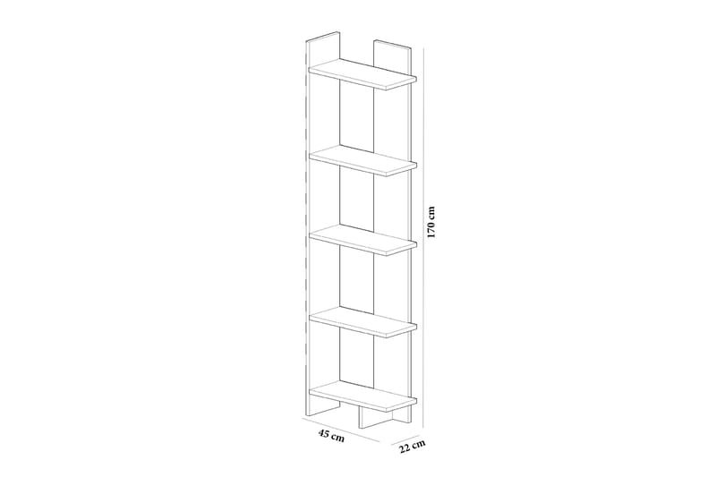 Hejde Bokhylle 45 cm - Brun - Oppbevaring - Hyller - Bokhylle