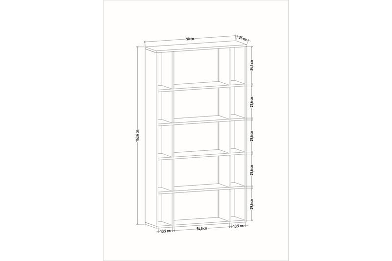 Ireton Bokhylle 90x25 cm - Natur - Oppbevaring - Hyller - Bokhylle