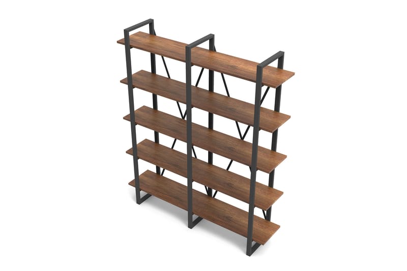 Numandro Bokhylle 34x155 cm - Teak - Oppbevaring - Hyller - Bokhylle