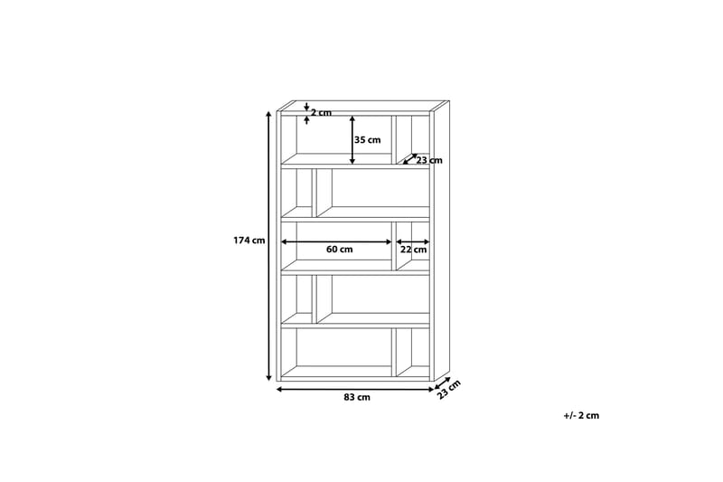 ORILLA Hylle 83 cm - Hvit - Oppbevaring - Hyller - Bokhylle