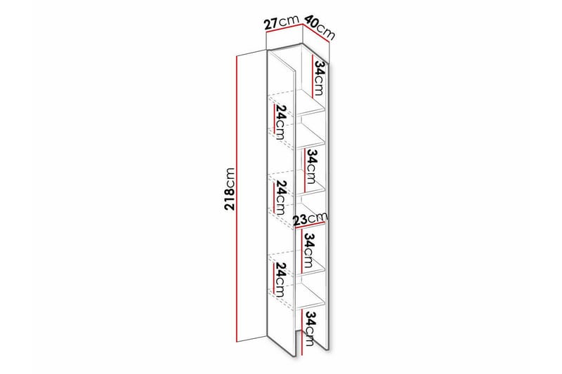 Rathmore Bokhylle 27x40 cm - Lett ved - Oppbevaring - Hyller - Bokhylle